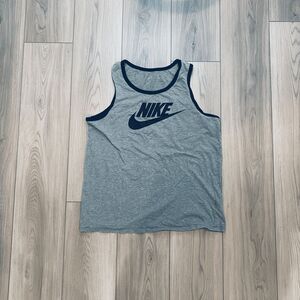 Nike Gray Blue Tank Top Men’s M Athletic Sleeveless Shirt Vintage Y2K